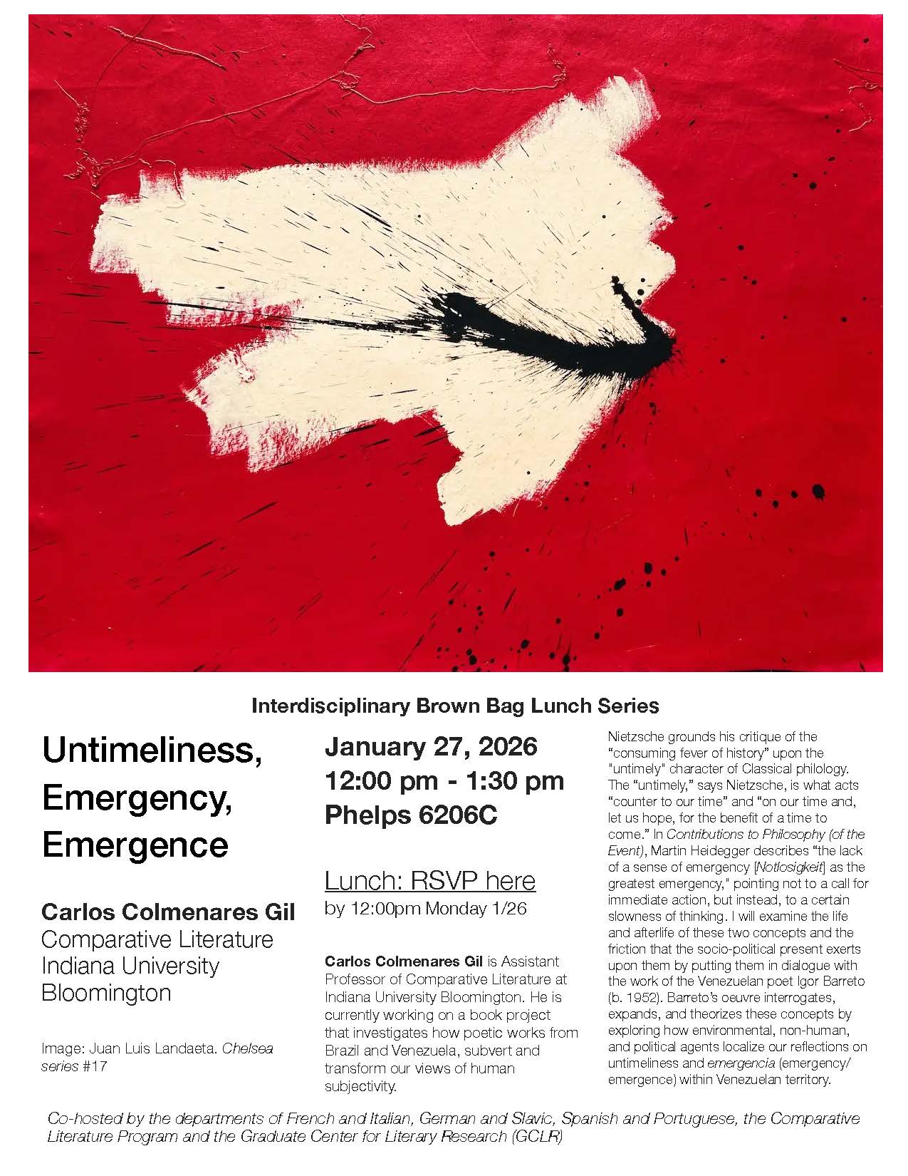 Untimeliness, Emergency, Emergence Flyer